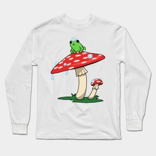 Frog on a Mushroom Long Sleeve T-Shirt